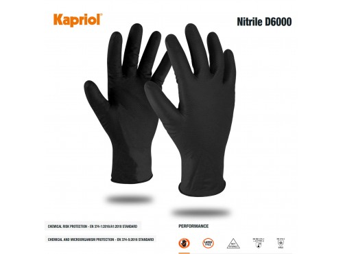 ΓΑΝΤΙ NITRILE ΜΑΥΡΟ - XL ΜΙΑΣ ΧΡΗΣΕΩΣ ( ΠΑΚΟ 100 ΤΜΧ) 27769 KAPRIOL