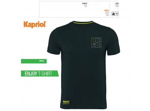 ΜΠΛΟΥΖΑΚΙ ΕΡΓΑΣΙΑΣ T-SHIRT ENJOY ΚΟΝΤΟΜΑΝΙΚΟ ΜΑΥΡΟ (XXXL) 37655 KAPRIOL