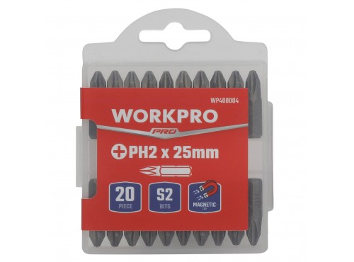ΜΥΤΕΣ PH ΑΠΛΕΣ 2.0 x 25mm ΜΑΓΝΗΤΙΚΕΣ ΣΕΤ 20τμχ WP408004 WORKPRO (ΚΑΡΤΕΛΑ)