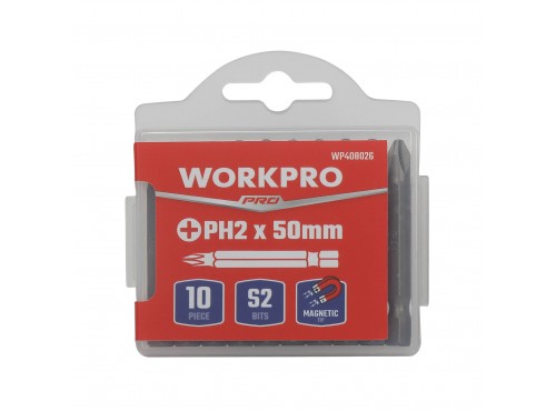 ΜΥΤΕΣ PH ΑΠΛΕΣ 2.0 x 50mm ΜΑΓΝΗΤΙΚΕΣ ΣΕΤ 10τμχ WP408026 WORKPRO (ΚΑΡΤΕΛΑ)