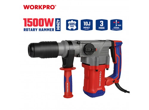 ΣΚΑΠΤΙΚΟ ΠΕΡΙΣΤΡΟΦΙΚΟ ΠΙΣΤΟΛΕΤΟ 1500W SDS. MAX (10,0 Joule) WP470405CE WORKPRO (PROFI)
