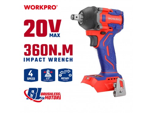 ΕΠΑΝΑΦΟΡΤΙΖΟΜΕΝΟ ΜΠΟΥΛΟΝΟΚΛΕΙΔΟ 20V-Li BL 360Nm SOLO** WP390225 WORKPRO (PROFI)